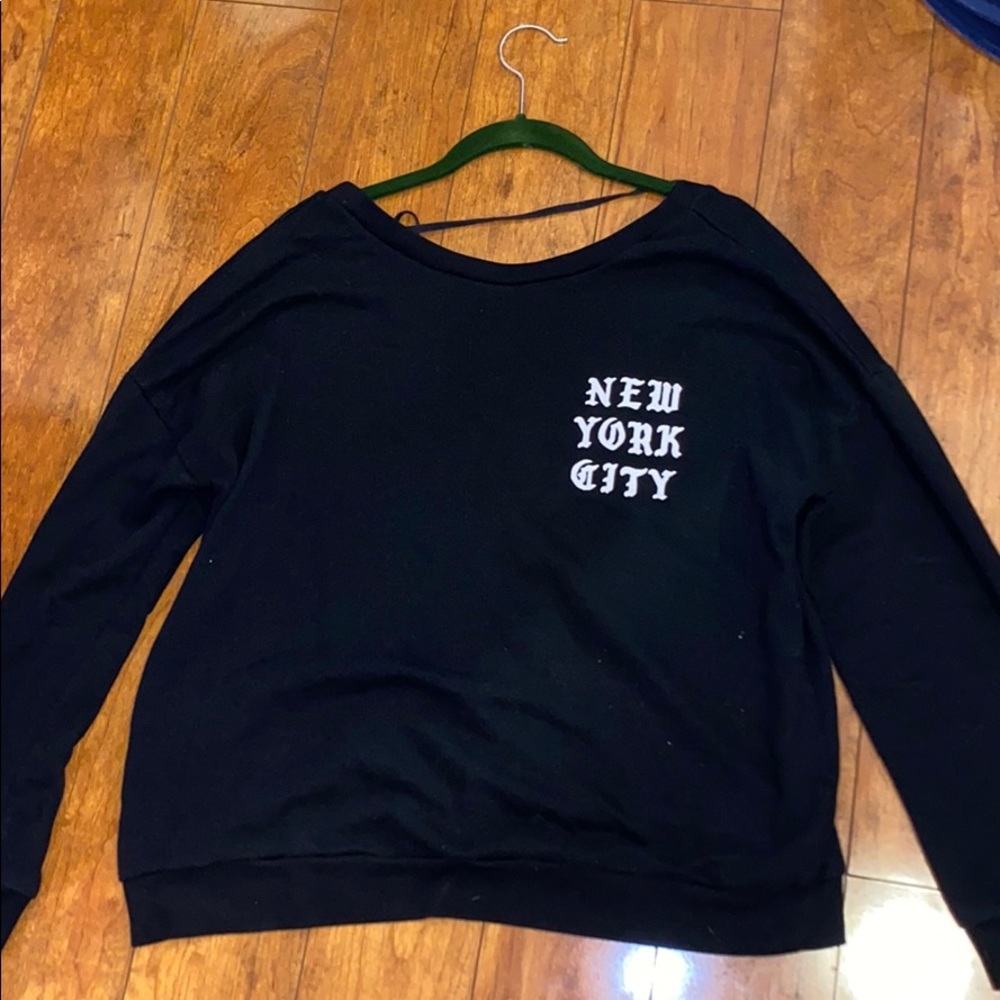 Lace up sweater